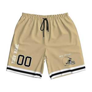 Short de basket-ball personnalisé pour hommes High Street à séchage rapide personnalisé avec nom et numéro motif solide 100% polyester brodé - Product Image 6