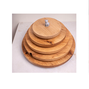 Almacenamiento giratorio de madera combinado con estante de cocina redondo Tocadiscos 5 restaurantes de diferentes tamaños uso de pasteles y magdalenas - Product Image 1