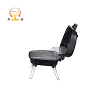 Mini barbecue à charbon de bois pliable en acier pour jardin, fête en plein air, avec chariot pour le camping