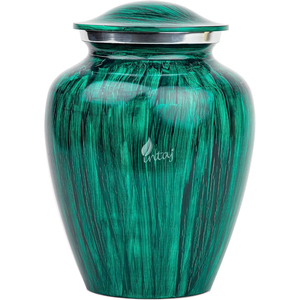 Elegance Urna de cremación decorativa Memorial funerario con llamativas urnas de metal Premium para proveedores de funerales de exhibición de hogar de oficina - Product Image 1
