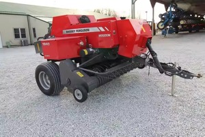 Presse à balles de foin ronde rouge, machine à ensiler le foin, compacteur de fourrage agricole, équipement agricole, système d'emballage automatique des balles - Product Image 4