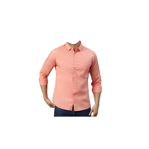 slim fit dress slacks Peach Stretch Oxford Long Sleeve Shirt | Peach Stretch Oxford Long Sleeve  Shirt