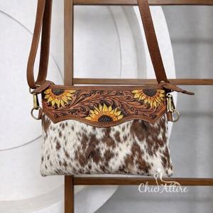 Bolso Tote de Cuero Vacuno Hecho a Mano 2026, con Correa, Estilo Bohemio Gitano, Bolso de Hombro Occidental Hecho a Mano, Bolso Multiusos - Product Image 1