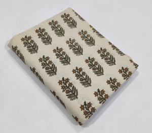 Jaipur ผ้าฝ้ายบล็อกพิมพ์ด้วยมือแบบ100% ทำด้วยมือผ้าฝ้ายแบบดั้งเดิมเป็นมิตรต่อสิ่งแวดล้อมระบายอากาศได้ - Product Image 3