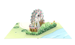 Carte pop-up de mariage Vietnam vente en gros de souvenirs pour événements spéciaux fête des mères fête des pères carte de voeux pop-up 3d faite à la main - Product Image 3