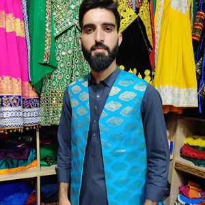 Mens Ethnic Afghan Cultural Traditional Vintage Handmade Sleeveless Vest Heritage <b>Design</b> Winter Outdoor Wedding Festival Use - Product Image 1