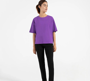 Meilleur Design T-shirt Femme Vente en Gros Meilleure Vente Respirant Couleur Unie Femmes T-shirts Nouvelle Arrivée T-shirts Pour Femmes - Product Image 2