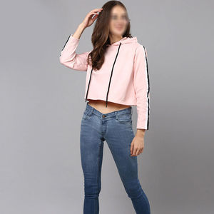 Venta caliente Casual Mujeres Crop Top Sudaderas con capucha Precio barato Gimnasio Entrenamiento Pullover Moda Crop Top Sudaderas con capucha Transpirable Precio barato - Product Image 3