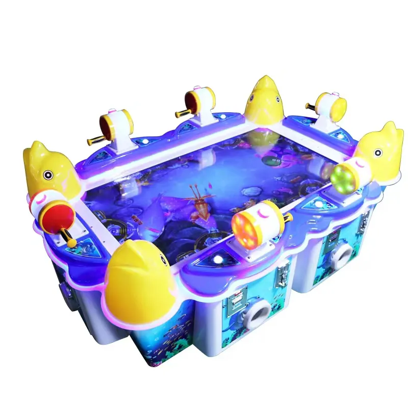 Large playground children coin-operated lottery 6 person fishing hunter video game arcade fishing game wholesale