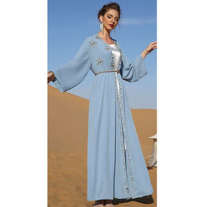 Vestido de caftán de ropa islámica tradicional de Dubái Abaya abierto para mujer para musulmanes, diseñado para la comodidad y el estilo - Product Image 1