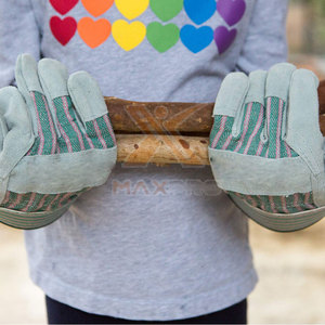 Safety Wear Custom Logo Leather Working Gloves High Quality Waterproof & Fireproof Breathable Safety Cuff - Product Image 5