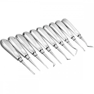 Premium Quality Dental Luxation Elevators Set of 10 Straight Curved Extraction Tools Dental Set Surgical Instruments - Product Image 4