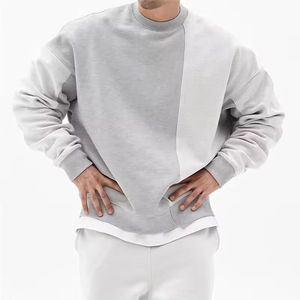 Sweat-shirt à capuche épais en coton 100% uni de luxe, personnalisé avec broderie streetwear, pour hommes - Product Image 5