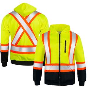 Fábrica por encargo Hi Vis Hoodie Construcción Alta visibilidad Trabajo Reflector Ropa para la venta - Product Image 4