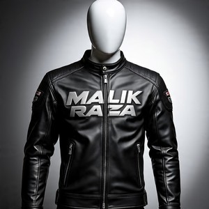 Chaqueta de motorista de cuero con patrón personalizado exclusivo | MOQ flexible directo de fábrica - Product Image 3