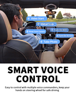 Caméra de tableau de bord 4K double avant et arrière avec GPS intégré, Wi-Fi, conception compacte 4 canaux, prend en charge l'enregistrement en boucle, radar et moniteur de stationnement