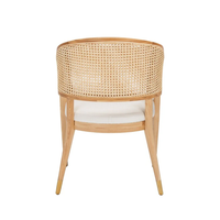 Chaises de salle à manger en bois en gros de l'usine du Vietnam, chaises en rotin mélangé pour restaurant, mobilier de salle à manger, prix avantageux