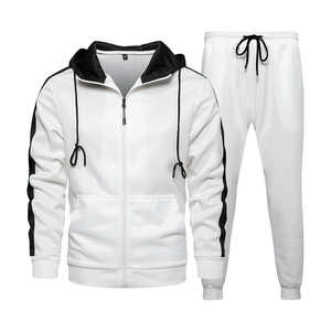 Chándal de invierno de algodón 100% para hombre, nuevo diseño, acampanados y pantalones de chándal Sudadera con capucha, conjunto de Jogger de dos piezas estampado, ropa de invierno de talla grande - Product Image 3