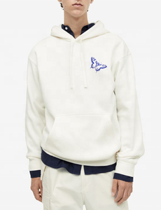 2024 industrie tendance hommes 100% coton éponge imprimé doublé hiver à capuche respirant coupe ample Streetwear brodé OEM - Product Image 4