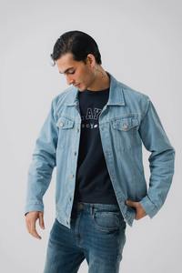 Custom Made Design Denim <b>Jean</b> Men's Jacket Winter Wear <b>Soft</b> Comfortable Fabric Solid Color Men Denim Jacket for Sale - Product Image 2