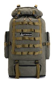 BPL18 toile 100L grande capacité Expansion sac à dos fermeture à glissière pour voyage Sports de plein air Camping exportation transfrontalière - Product Image 3