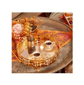 Fournisseurs en gros de bonbons blancs ronds biscuits plateaux de service Ramadan décoration de la maison plateau à prix attractif - Product Image 2