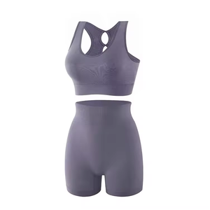 2025 High-Demand Plus Size <b>Women's</b> Fitness Yoga <b>Shorts</b> <b>Swim</b> Wear Sets 2-Piece Solid Colors Breathable Elastic Waist Anti-UV - Product Image 3