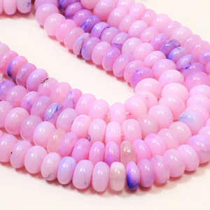 Hermosas cuentas redondas lisas de ópalo con tonos rosas y morados, de 7 mm a 10 mm, cuentas de ópalo rosa lavanda, cuentas de ópalo de calidad AAA para joyería. - Product Image 5