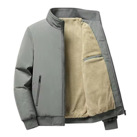 Veste épaissie doublée de polaire hommes hiver polaire chaud décontracté hommes col montant rembourré veste matelassée grande taille manteau pour hommes