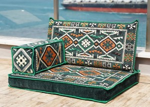 Asientos de suelo árabe Sofá de suelo árabe Piso de asiento Árabe | 190*70cm Juego de fundas en blanco de 4 piezas - Product Image 5