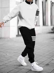 Survêtement de sport décontracté deux-pièces pour hommes Gym Plus Size Logo personnalisé Pantalon de survêtement à capuche pour hommes - Product Image 3