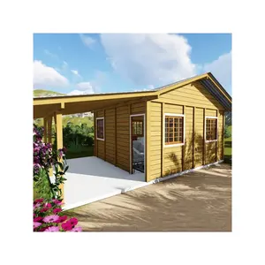 Quality Wood Prefab House Model Guest 1.0 of 36,75 Meter Square Chalet Best for Hotels. Treated Wood with 15 Year Warranty