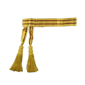 Cinturón de Faja Ceremonial Rojo Carmesí de 70 mm de Ancho con Accesorios de Latón, Ajustable a la Cintura, Faja Ceremonial de Lujo - Product Image 2