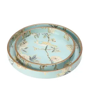 ถาดกลมเคลือบไม้ MDF ดีไซน์แฟนซีคุณภาพระดับพรีเมียมสําหรับงานแต่งงานและใช้ในบ้านในราคาขายส่งจากอินเดีย - Product Image 5