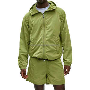 Ensemble de survêtement de pluie pour homme, short et veste coupe-vent deux pièces, couleur personnalisable, idéal pour l'été - Product Image 1