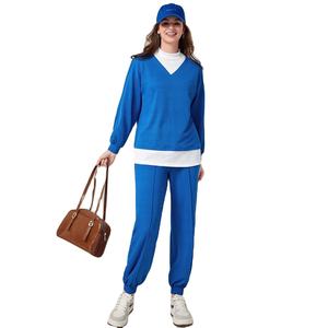 Survêtement personnalisé OEM pour femmes 2 pièces tenues décontractées survêtement grande taille pour femmes survêtement jogging pull survêtement pour femmes - Product Image 1