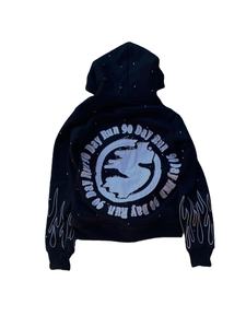 Wholesale 450gsm Custom Logo Boxy Fit Zip up Hoodies Embroidery <b>lined</b> <b>Hoodie</b> Blank Drop Shoulder <b>Hoodie</b> for <b>Men</b> - Product Image 4