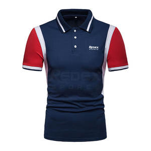 เสื้อโปโลสำหรับผู้ชายผ้าถักลายสีพื้นน้ำหนักเบาและทันสมัยทำจากผ้าฝ้าย100% - Product Image 1