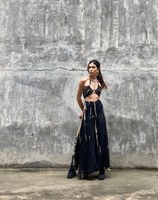 Pantalones Anchos de Verano Hechos a Mano, Ecológicos, Transpirables, Estilo Boho, Tie Dye, para Yoga, Danza del Vientre, Estilo Gitano, Palazzo, Sarong