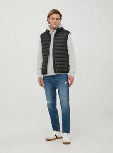 Veste matelassée à demi-manches pour homme, blouson à bulles, col montant zippé personnalisé, streetwear tendance - Product Image 3