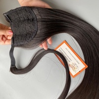 Extensions de queue de cheval naturelles en cheveux humains vierges Remy bruts 100g, queue de cheval complète, cheveux vietnamiens 8-34 pouces