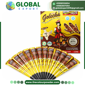 Factory Supply Premium Dark Maroon <b>Henna</b> <b>Cone</b> Tube Set Red Bean Based Ready-To-Use Ammonia-Free Creating Traditional Mehndi - Product Image 4