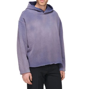 Sweat à capuche homme 100% coton, coupe oversize, manches longues, effet délavé, avec poche, logo personnalisé, style streetwear, service OEM - Product Image 1