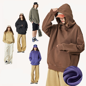 Sudaderas con capucha de algodón 100% de peso pesado de alta calidad para hombre, Jersey lavado Vintage con hombros caídos de Terry francés estampado bordado personalizado - Product Image 3