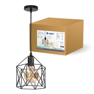 Lámpara colgante cuadrada negra Carnot E27 200mm (GSC 204400068) - Product Image 2