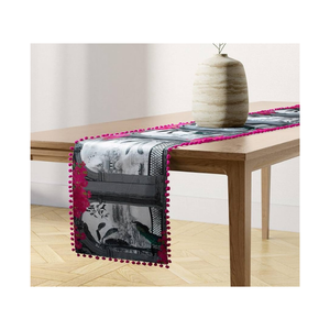 Luxury Accent For Occasions 100% Cotton Embroidered Minimalistic Oranges Table <b>Runner</b> 180 GSM 80 Inch India Private Label UPS - Product Image 4