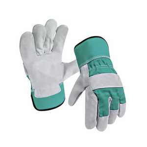 Guantes de trabajo de seguridad duraderos antideslizantes de alta calidad anticorte y antiimpacto de cuero dividido de vaca de Palma única a precio competitivo - Product Image 4