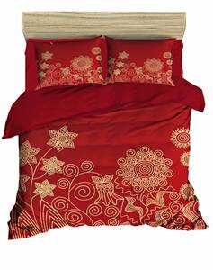 Juego de funda nórdica doble con estampado digital de patrón navideño festivo 200x220 cm Ran Force algodón - Product Image 3