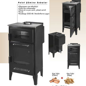 Poêle à granulés et à bois triple vitrage DORELLO - Product Image 1