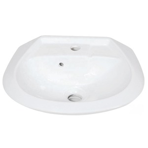 Sanitaire lavage main céramique salle de bain vasques sur pied rectangle blanc céramique lavabo lavabo - Product Image 2